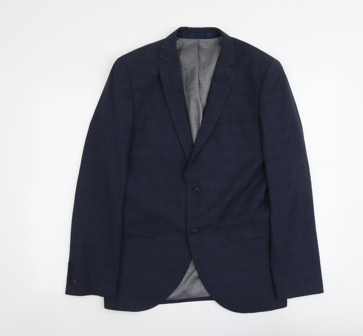 NEXT Mens Blue Polyester Jacket Suit Jacket Size 38 Regular