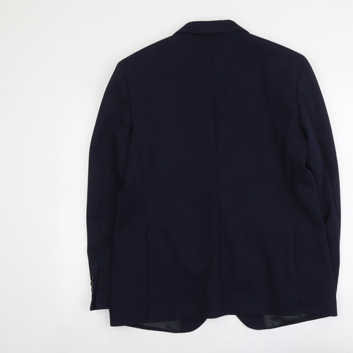 Marks and Spencer Mens Blue Polyester Jacket Suit Jacket Size 42 Regular