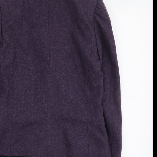 Country Casuals Womens Purple Wool Jacket Blazer Size 8