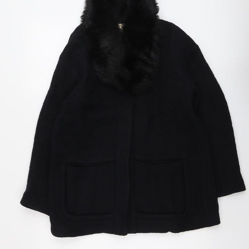 H&M Womens Black Jacket Size 8 Button