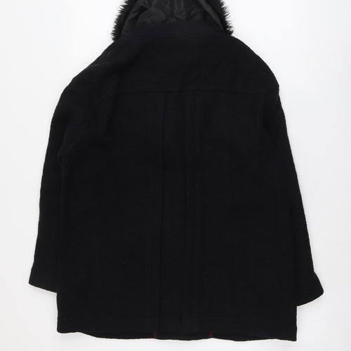 H&M Womens Black Jacket Size 8 Button