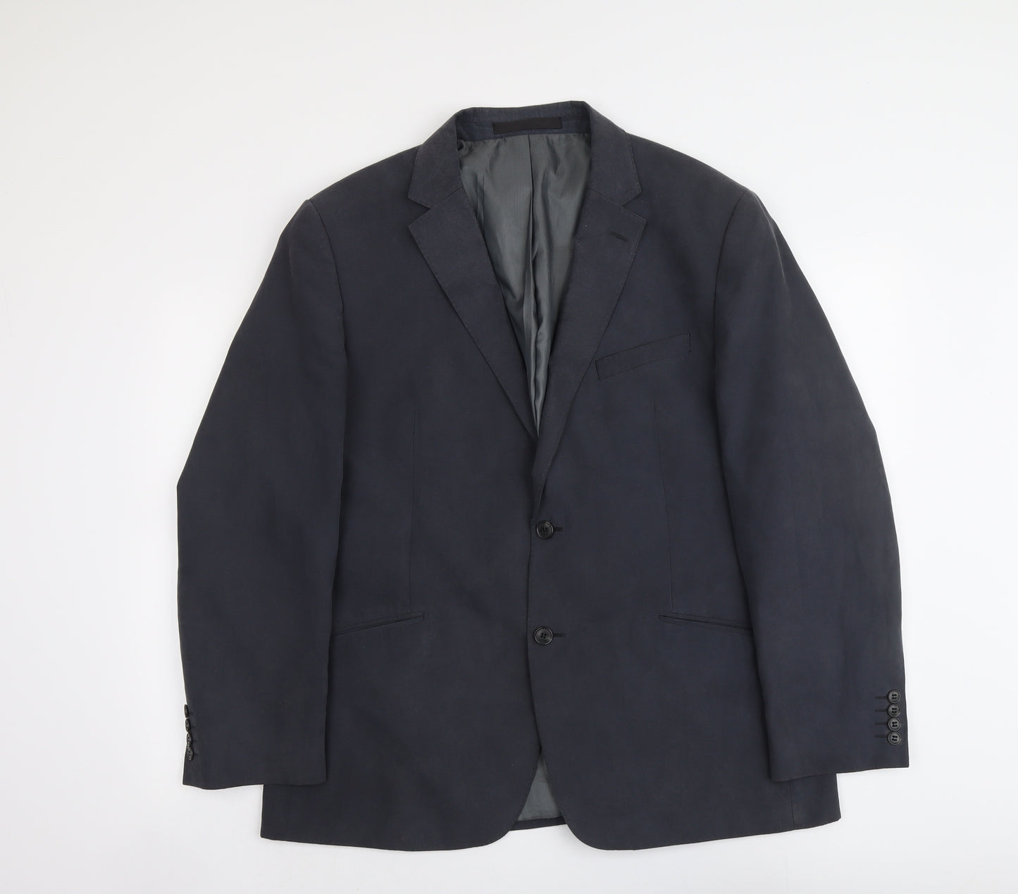 Marks and Spencer Mens Blue Polyester Jacket Suit Jacket Size 44 Regular