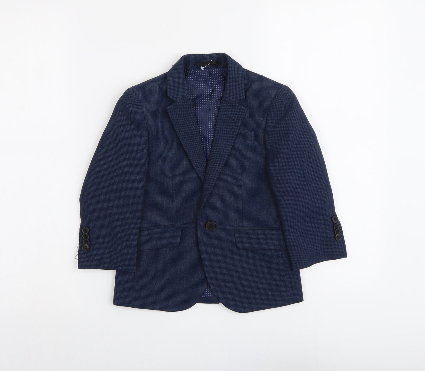 Fines Quality Boys Blue Jacket Blazer Size 3 Years Button