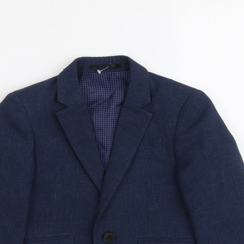 Fines Quality Boys Blue Jacket Blazer Size 3 Years Button