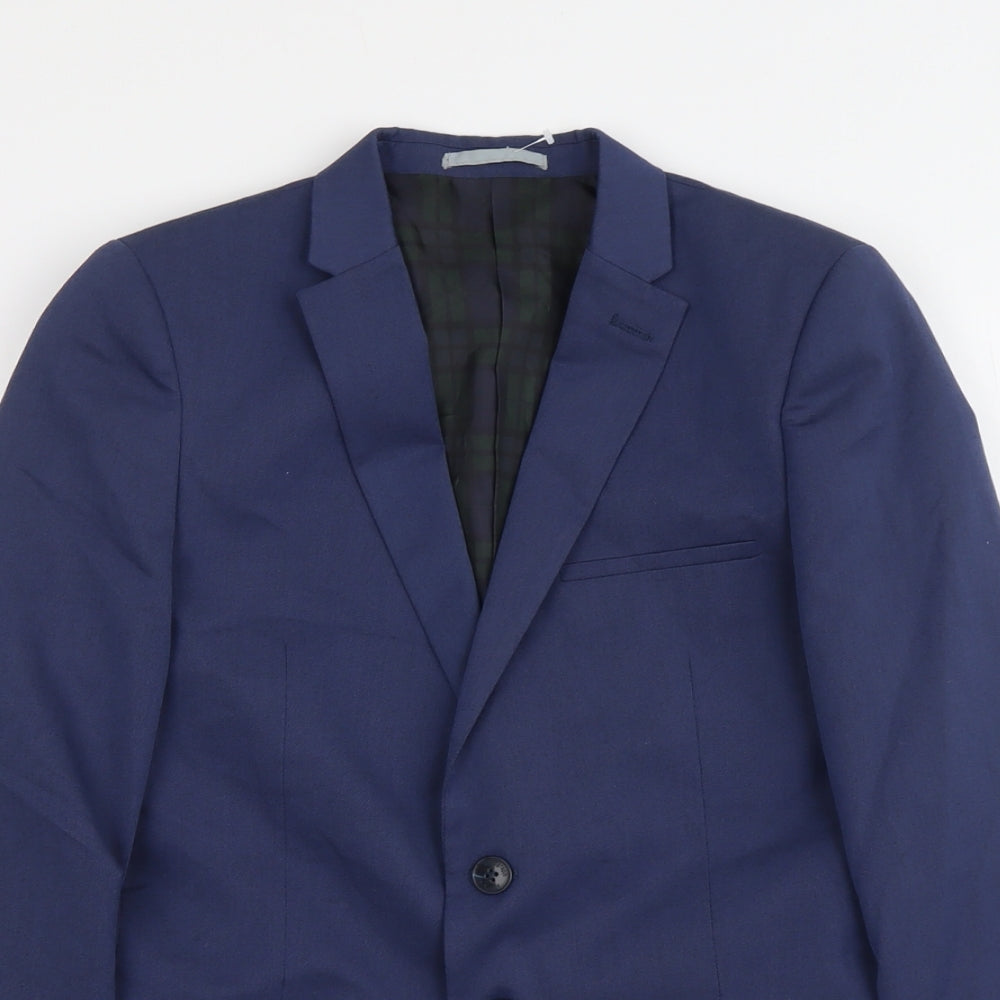 Autograph Boys Blue Jacket Blazer Size 12-13 Years Button