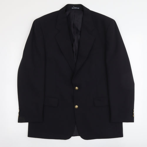 Greenwoods Mens Black Polyester Jacket Suit Jacket Size L Regular