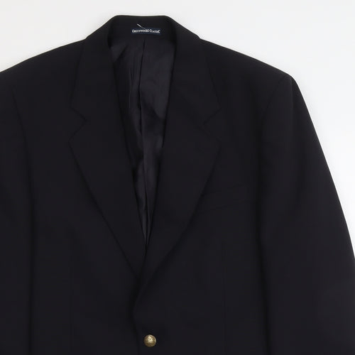 Greenwoods Mens Black Polyester Jacket Suit Jacket Size L Regular