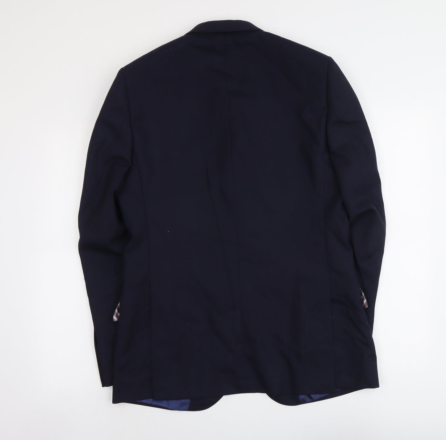 Marks and Spencer Mens Blue Wool Jacket Suit Jacket Size L Regular