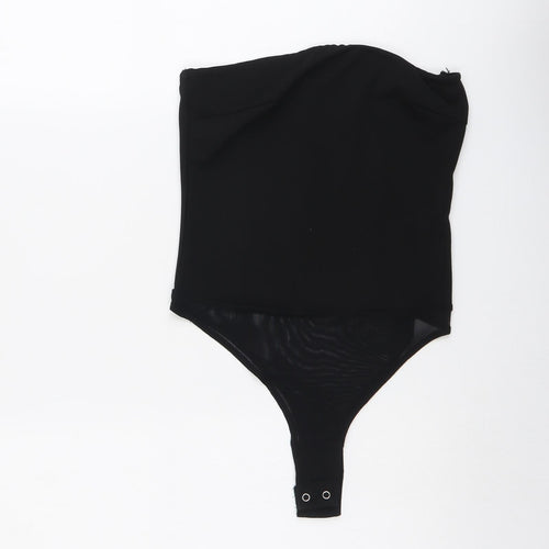 NAANAA Womens Black Polyester Bodysuit One-Piece Size 6 Snap - Mesh Panel