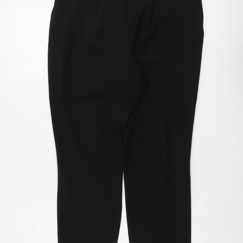 Dorothy Perkins Womens Black Polyester Trousers Size 12 L28 in Regular Button