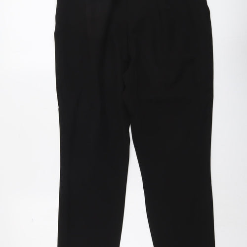 Dorothy Perkins Womens Black Polyester Trousers Size 12 L28 in Regular Button