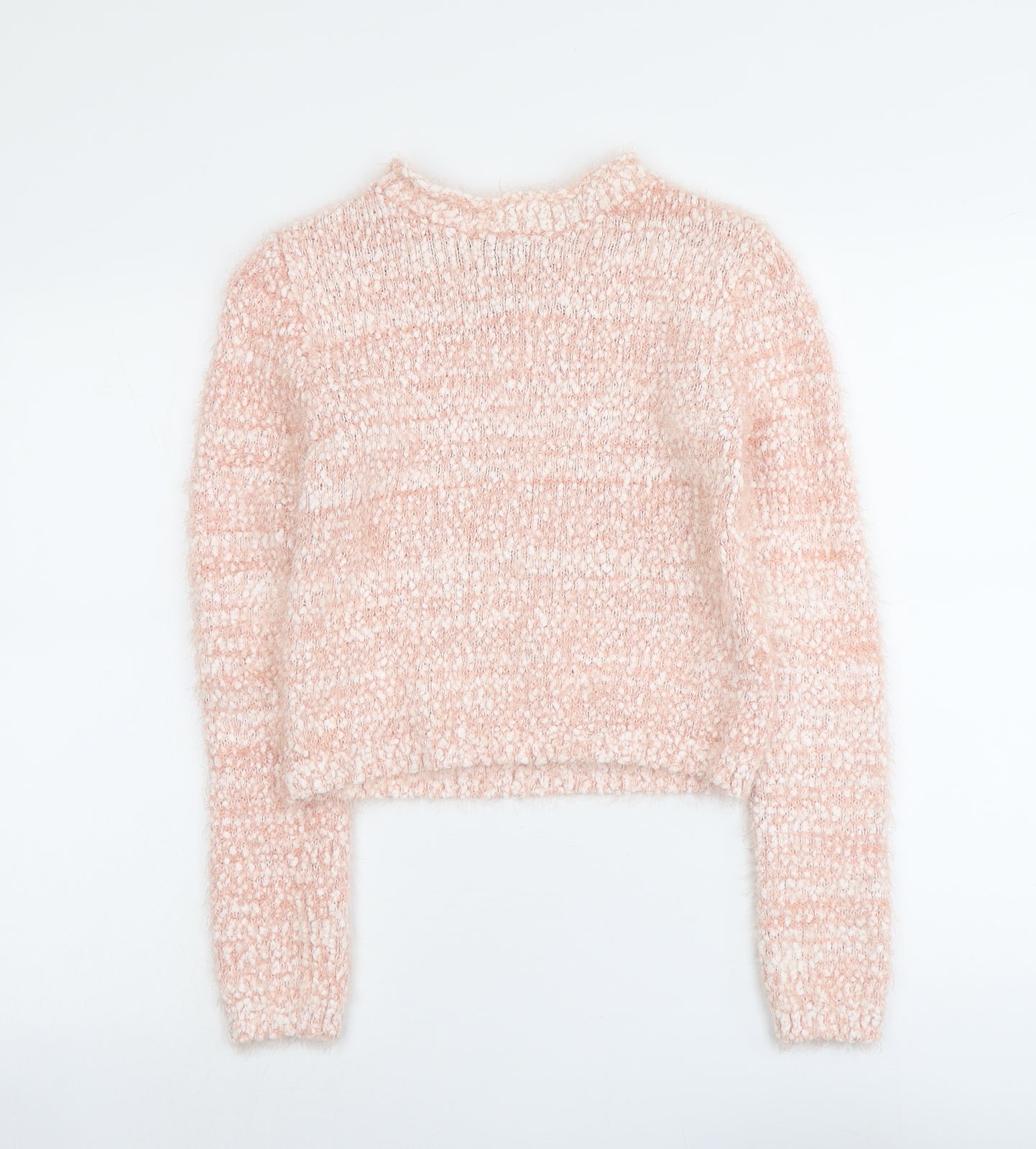 FOREVER 21 Womens Pink Round Neck Acrylic Pullover Jumper Size S