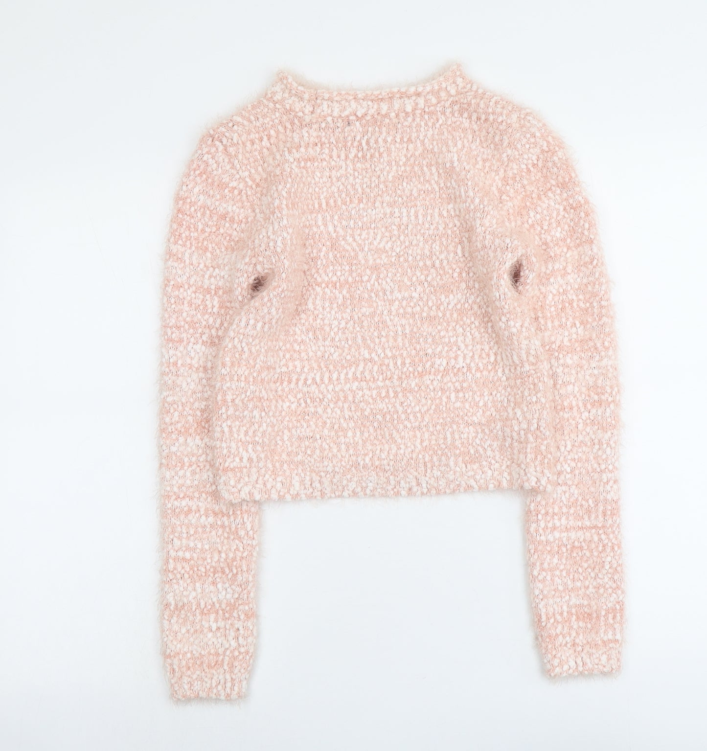 FOREVER 21 Womens Pink Round Neck Acrylic Pullover Jumper Size S