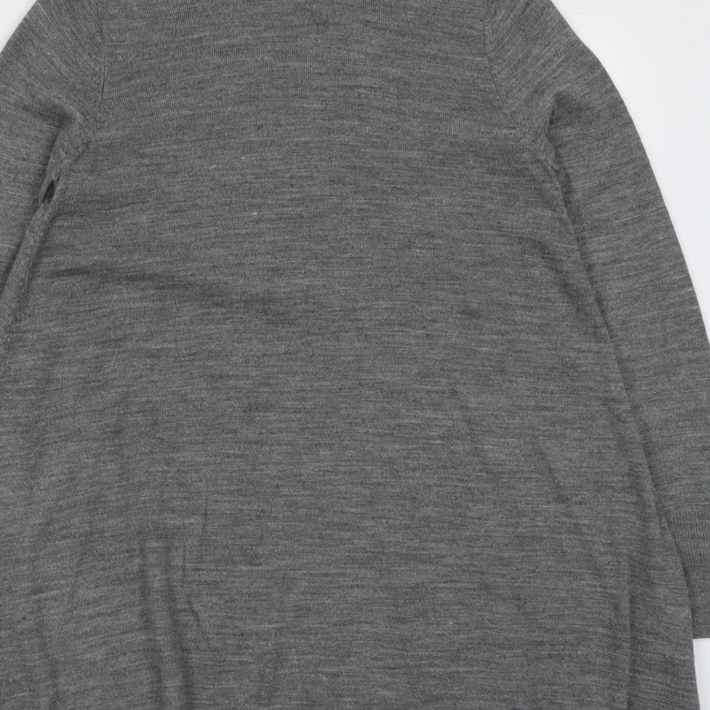 H&M Womens Grey Round Neck Acrylic Pullover Jumper Size XS