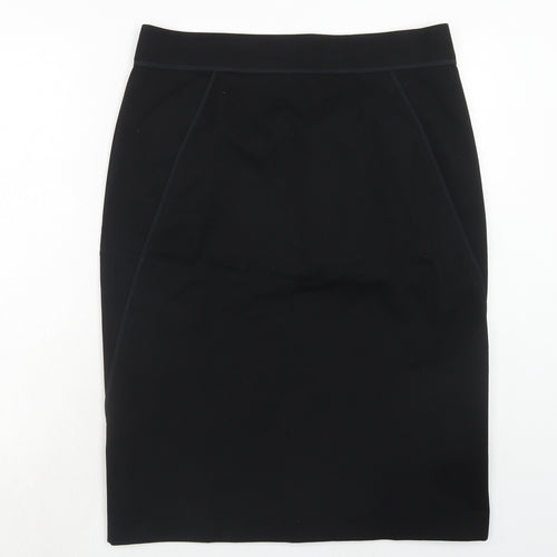 Alex&Co Womens Black Modal A-Line Skirt Size 14 Zip