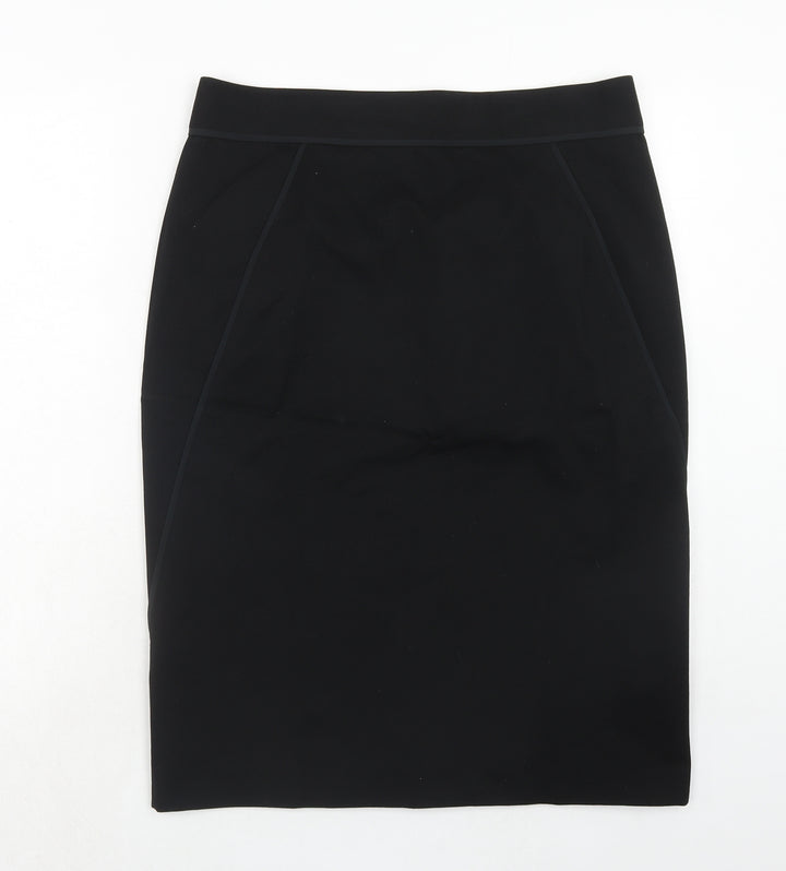 Alex&Co Womens Black Modal A-Line Skirt Size 14 Zip