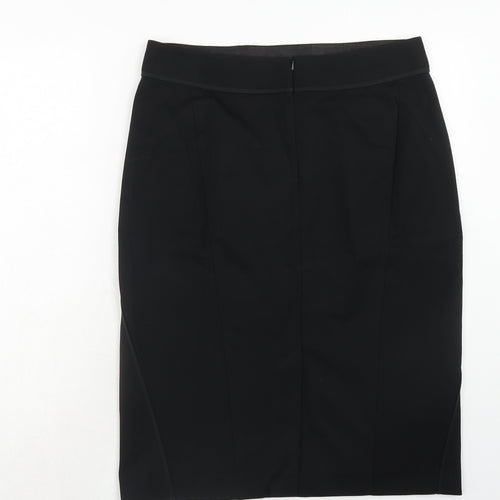 Alex&Co Womens Black Modal A-Line Skirt Size 14 Zip