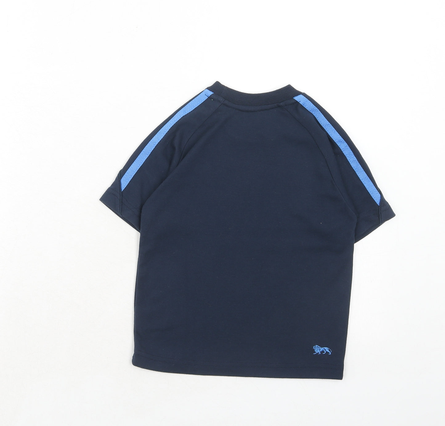 Lonsdale Boys Blue Cotton Basic T-Shirt Size 3-4 Years Round Neck Pullover