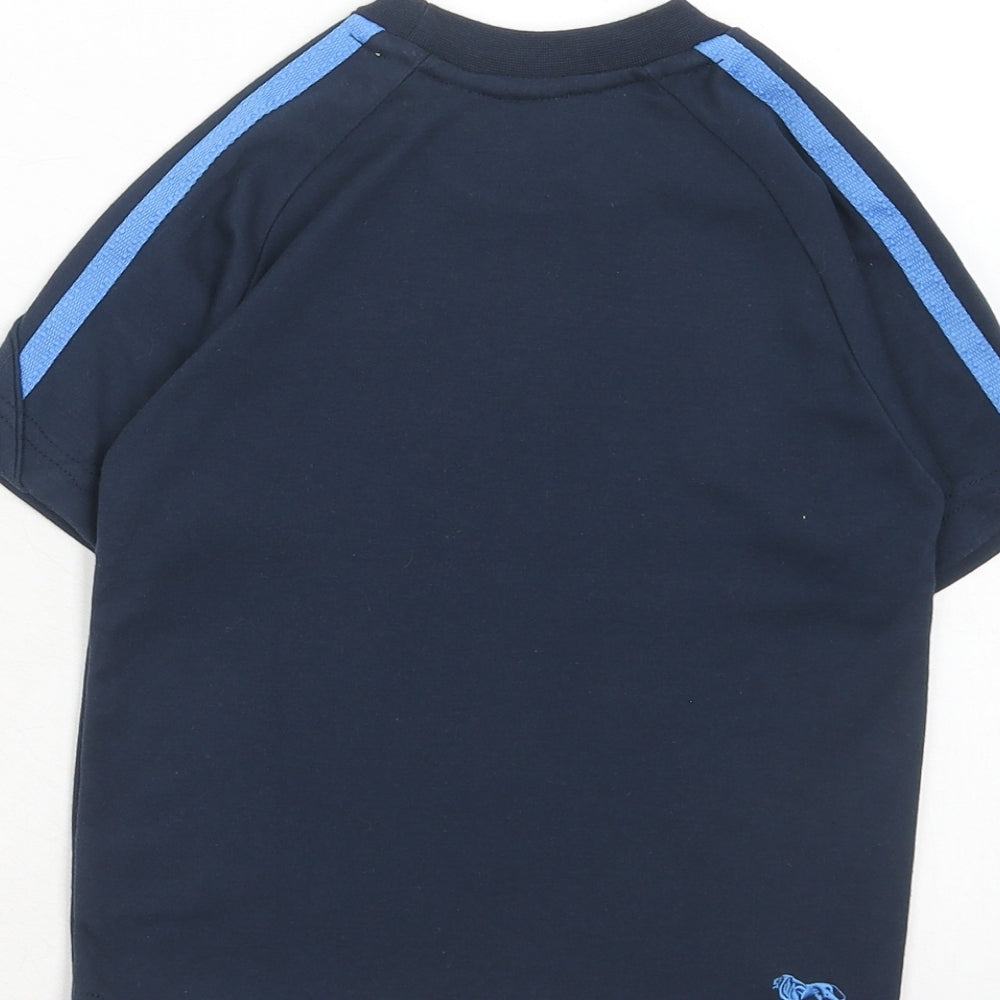 Lonsdale Boys Blue Cotton Basic T-Shirt Size 3-4 Years Round Neck Pullover
