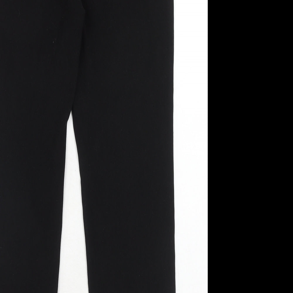 New Look Womens Black Polyester Trousers Size 12 Regular Zip