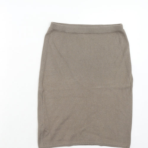 NEXT Womens Grey Cotton A-Line Skirt Size 8