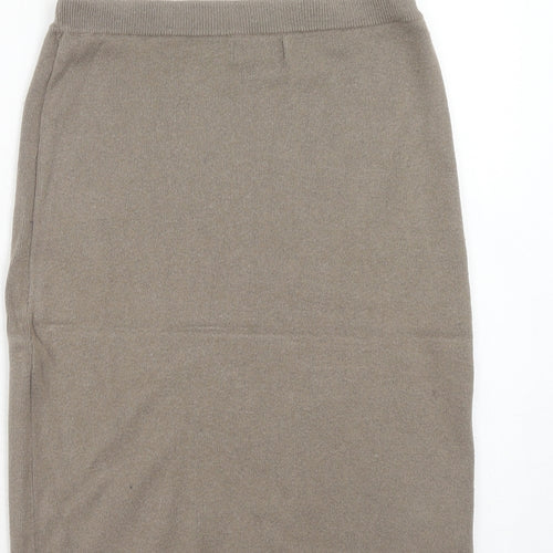 NEXT Womens Grey Cotton A-Line Skirt Size 8