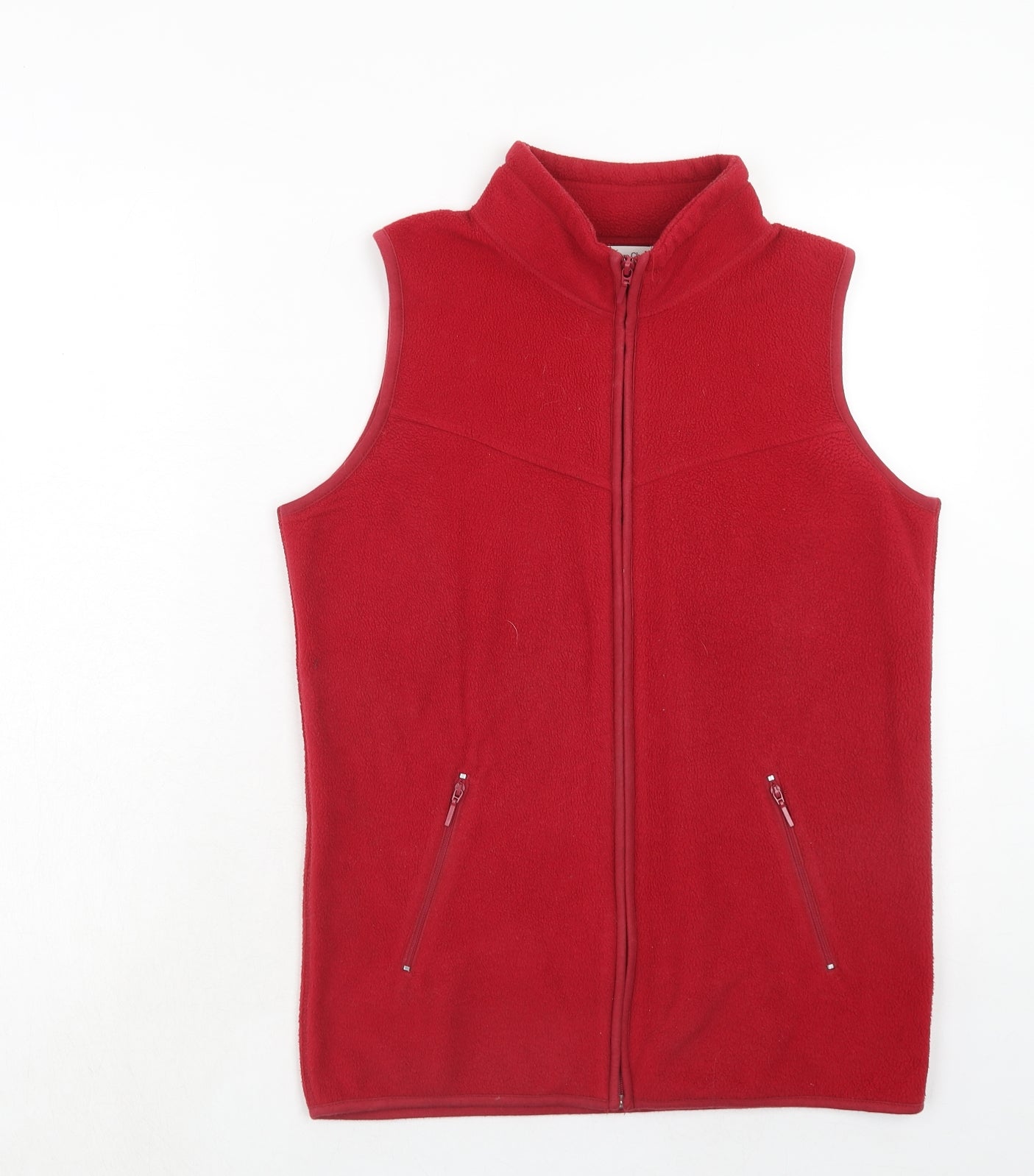 EWM Womens Red Gilet Jacket Size S Zip - 10-12