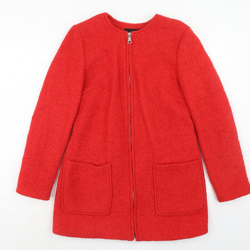 New Look Womens Red Jacket Size 10 Zip