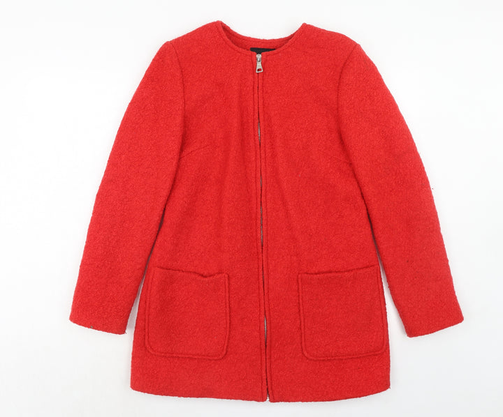New Look Womens Red Jacket Size 10 Zip