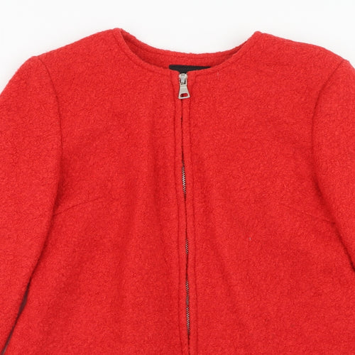 New Look Womens Red Jacket Size 10 Zip