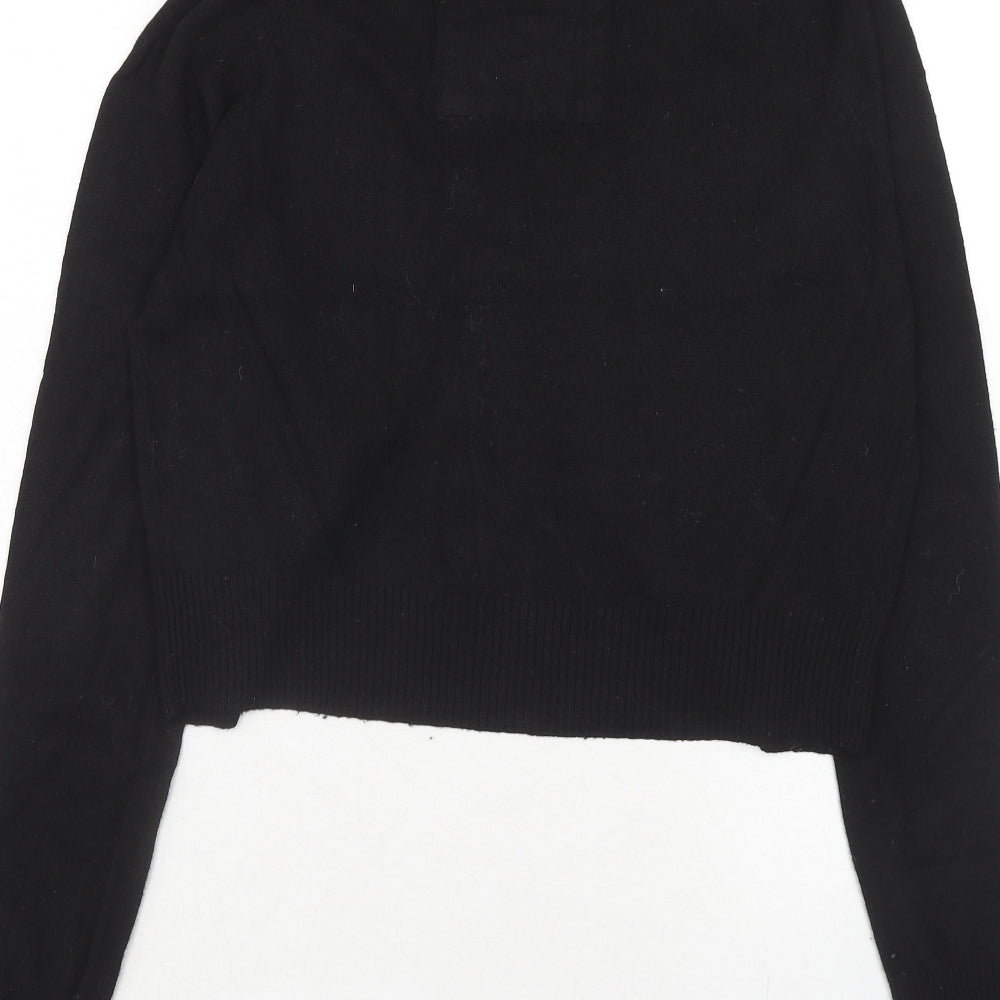 Only Womens Black Round Neck Acrylic Cardigan Jumper Size M