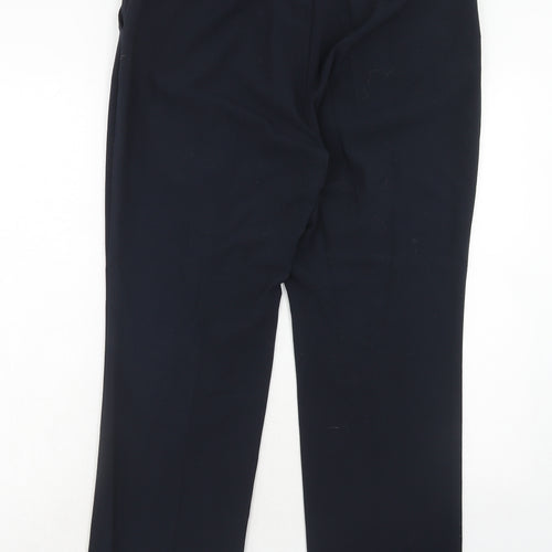 Marks and Spencer Womens Blue Polyester Dress Pants Trousers Size 14 Regular Zip