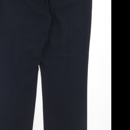 Marks and Spencer Womens Blue Polyester Dress Pants Trousers Size 14 Regular Zip
