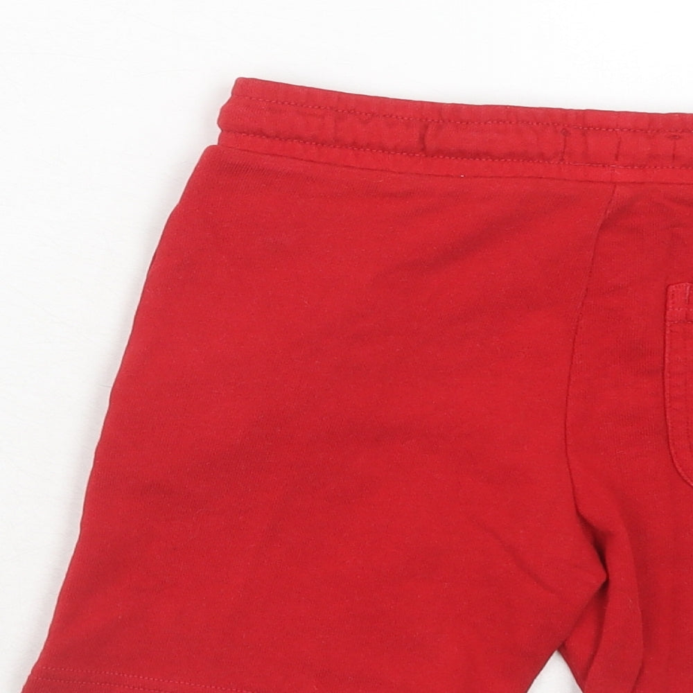 Henri Lloyd Boys Red Cotton Sweat Shorts Size 6-7 Years Regular Drawstring