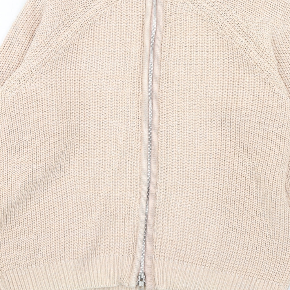 H&M Womens Pink Round Neck Cotton Pullover Jumper Size S