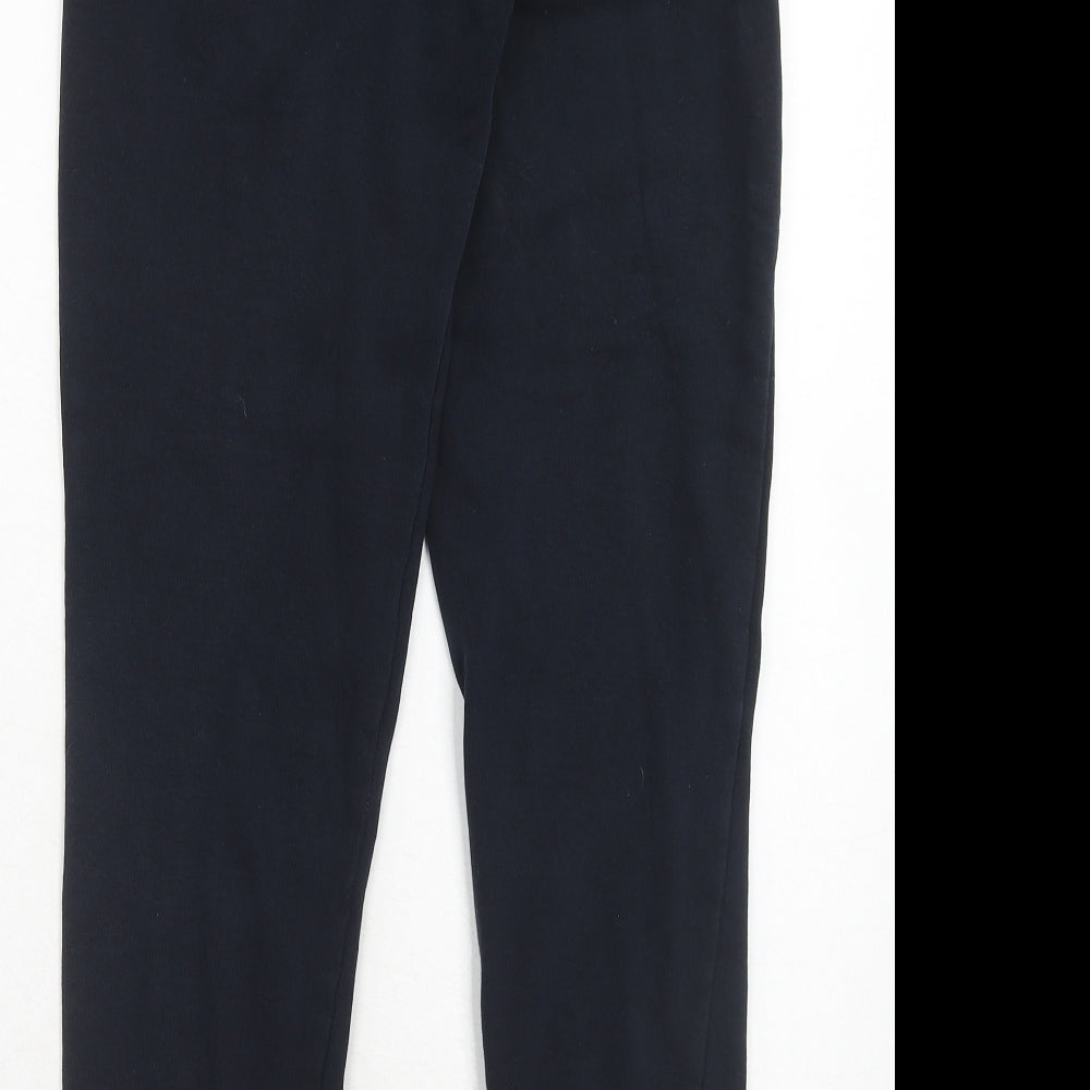 Brave Soul Mens Blue Cotton Jogger Trousers Size S Regular Drawstring