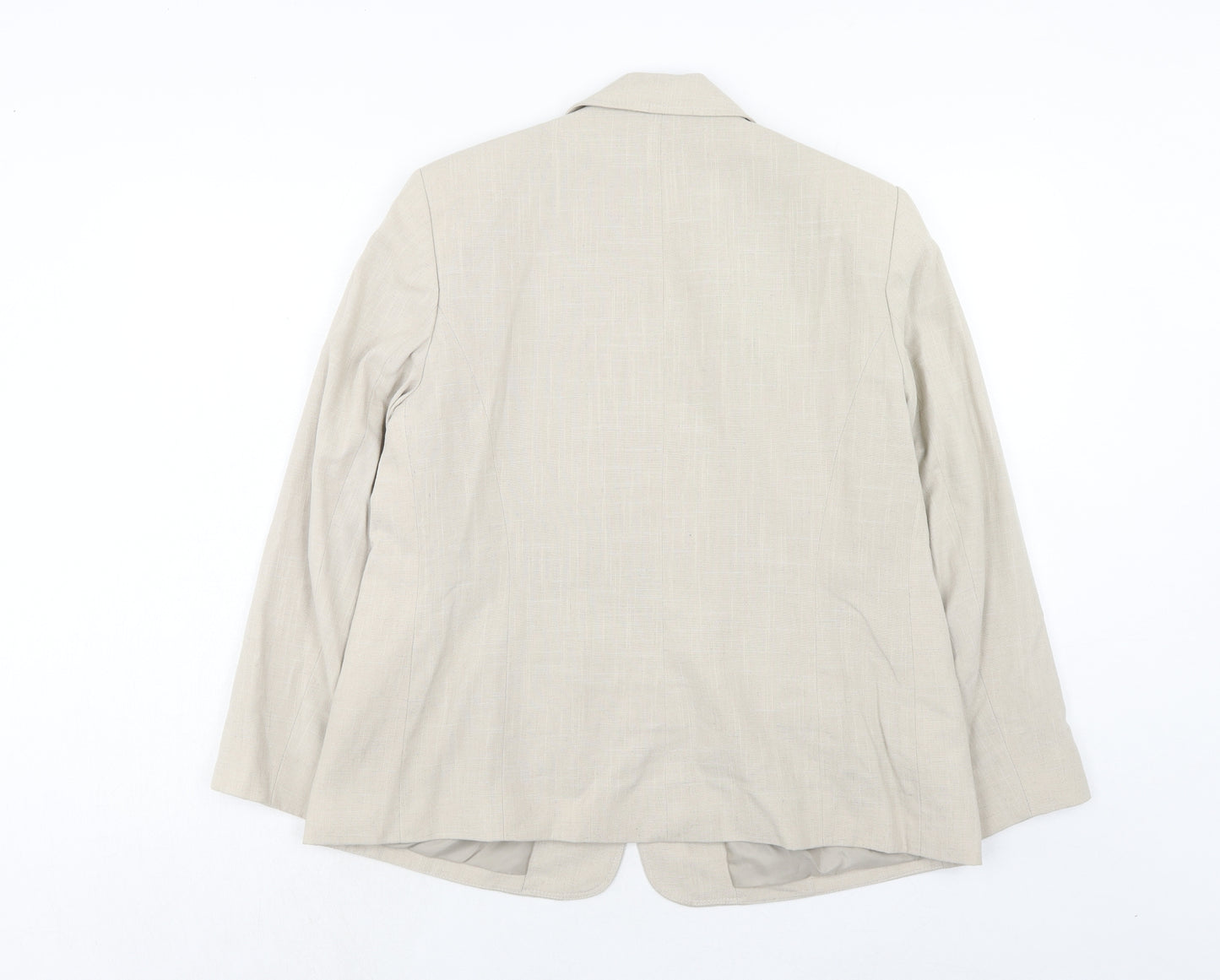 Eastex Womens Beige Polyester Jacket Blazer Size 16