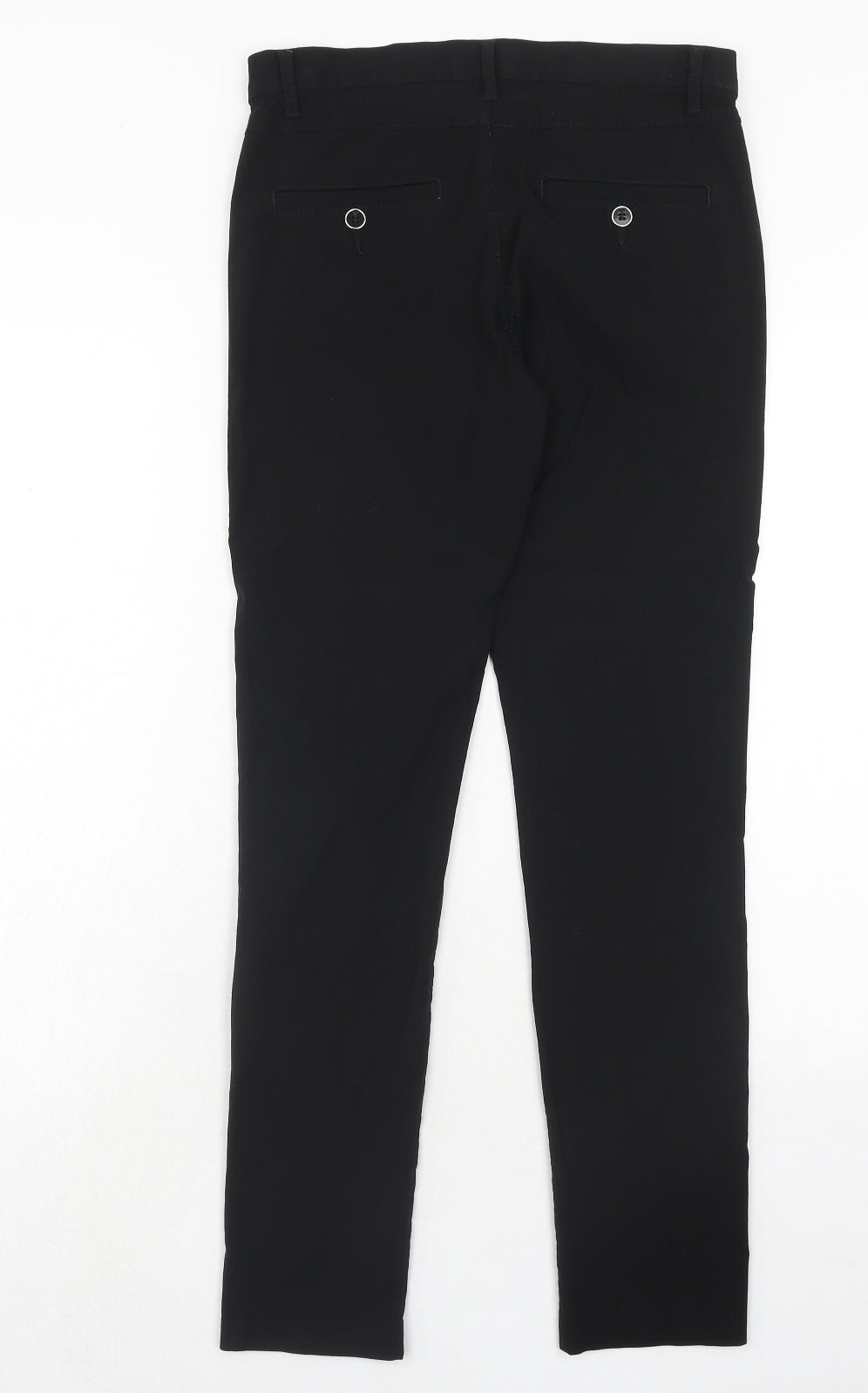 Yessica Womens Black Viscose Trousers Size 10 Regular Zip