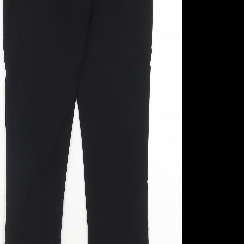 Yessica Womens Black Viscose Trousers Size 10 Regular Zip