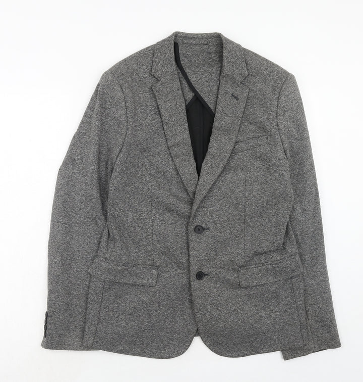 NEXT Mens Grey Viscose Jacket Suit Jacket Size 40 Regular