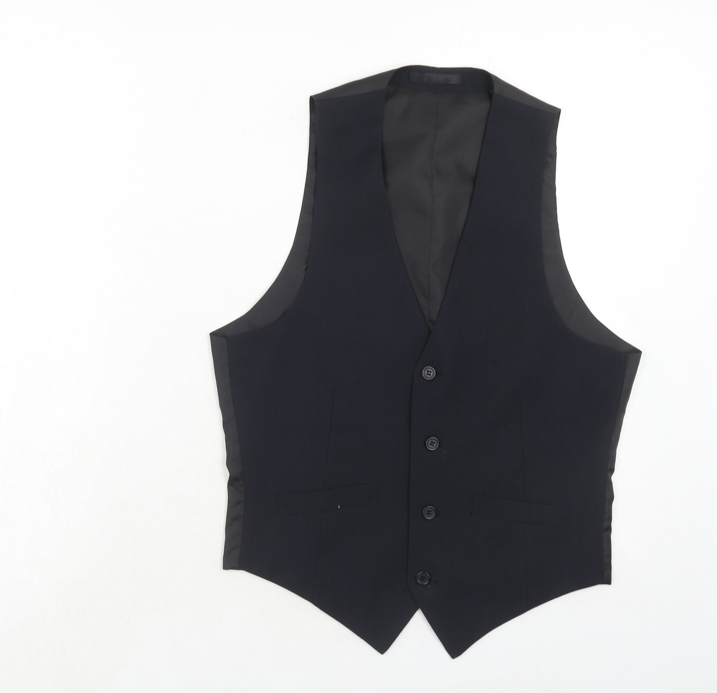 OneSix5ive Mens Blue Polyester Jacket Suit Waistcoat Size 38 Regular