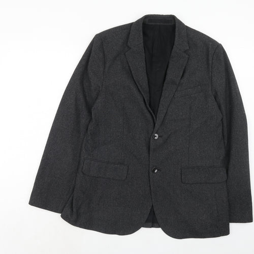 Gap Mens Grey Wool Jacket Suit Jacket Size 38 Regular