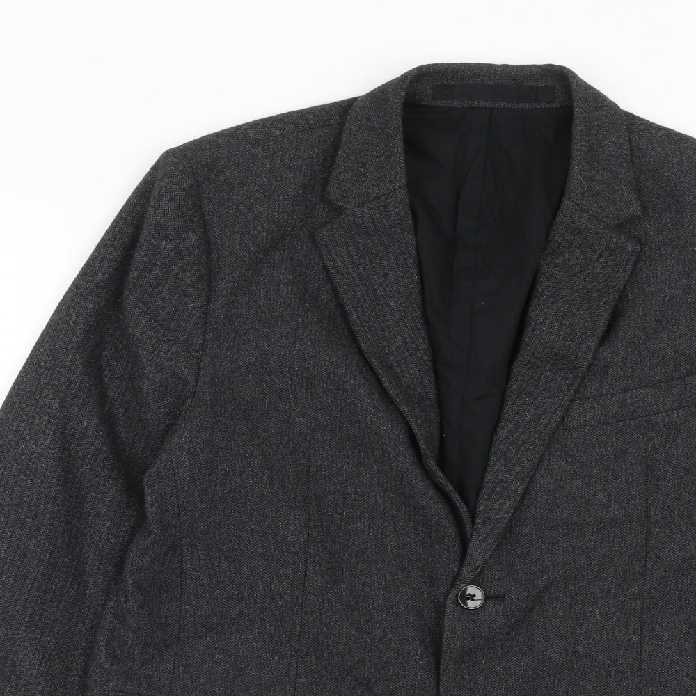 Gap Mens Grey Wool Jacket Suit Jacket Size 38 Regular