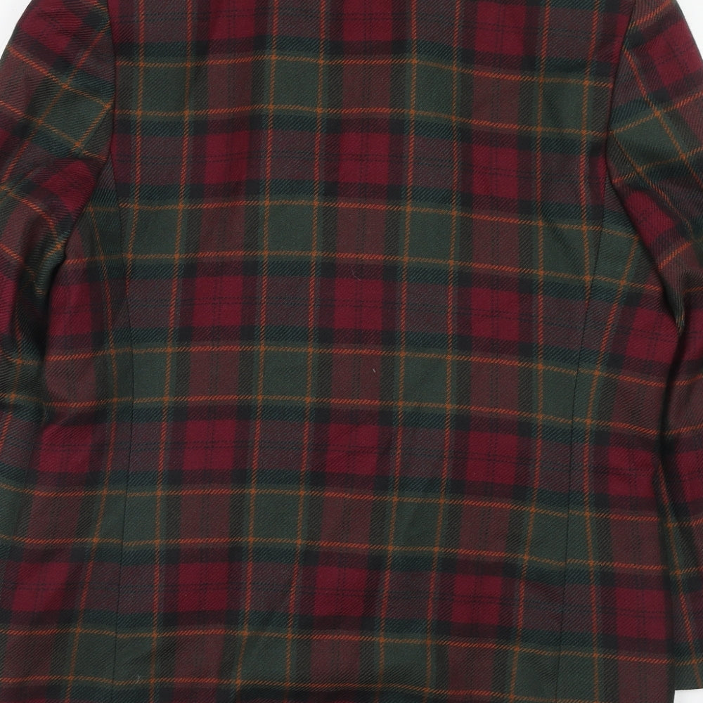 Marks and Spencer Womens Multicoloured Geometric Wool Jacket Blazer Size 16