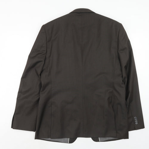 French Connection Mens Brown Polyester Jacket Suit Jacket Size 42 Regular