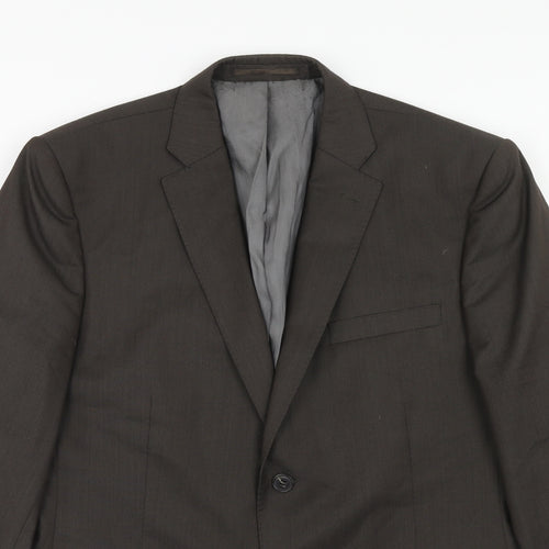 French Connection Mens Brown Polyester Jacket Suit Jacket Size 42 Regular