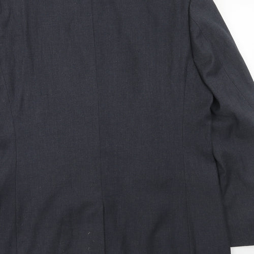 Burton Mens Blue Polyester Jacket Suit Jacket Size 42 Regular