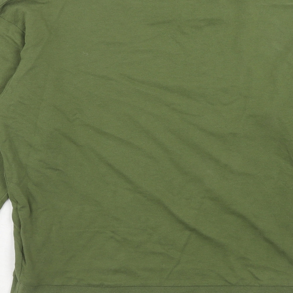H&M Womens Green Cotton Pullover Sweatshirt Size XS Pullover - Carbs