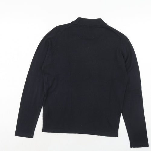 Marks and Spencer Womens Blue Round Neck Acrylic Pullover Jumper Size 10