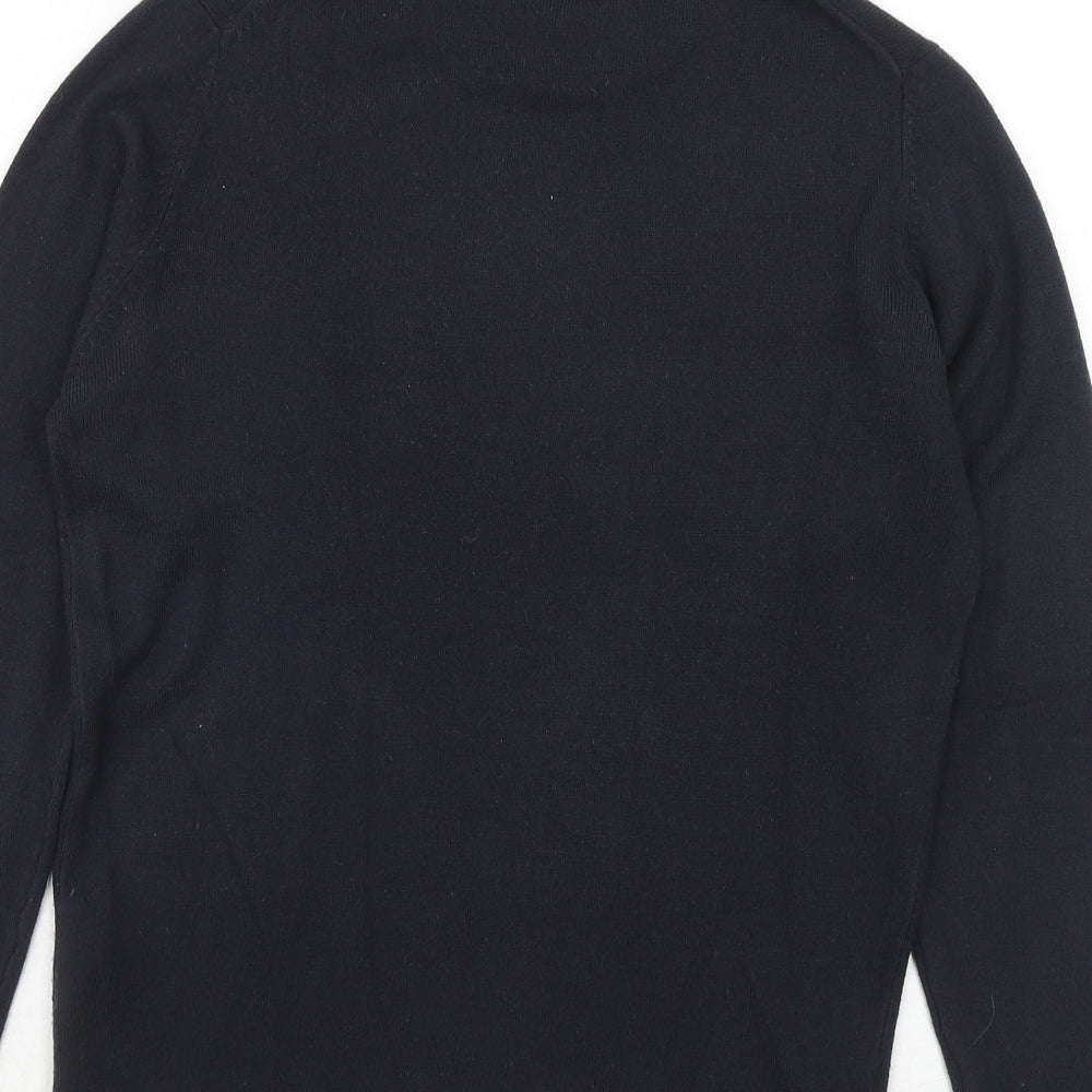 Marks and Spencer Womens Blue Round Neck Acrylic Pullover Jumper Size 10